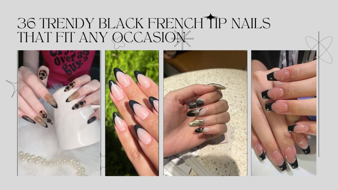 36 Trendy Black French Tip Nails That Fit Any Occasion