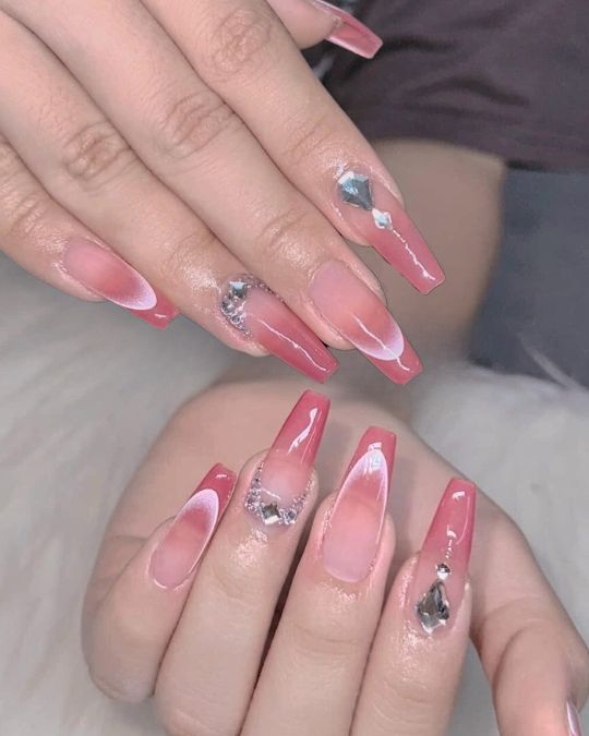 35 Stunning Pink French Tip Nail Designs to Elevate Your Manicure 2 Pink french tip nail designs idea - made by Helen artist of Polished Cary Nails