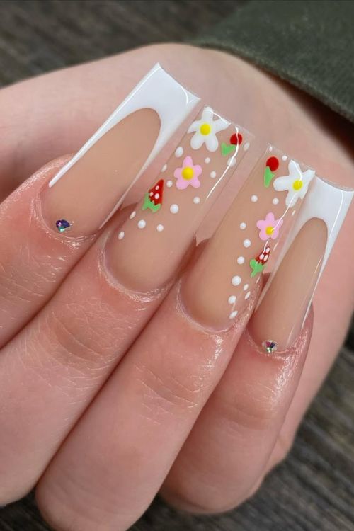 40 Prom Nails: Picture-Perfect Designs for Your Big Moment 5 Garden Party Elegance