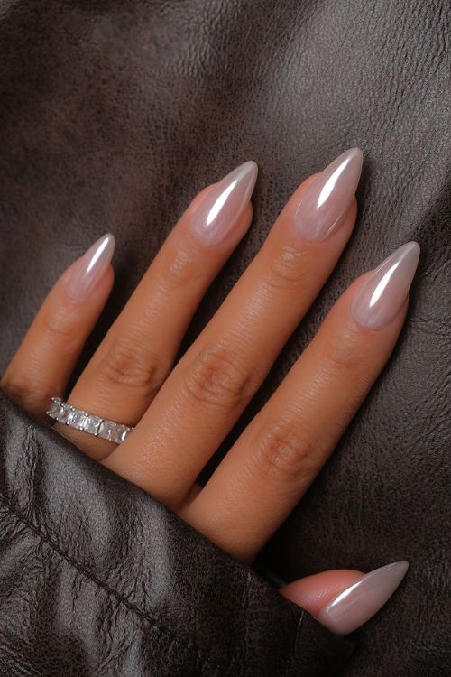30 Stunning Graduation Nail Designs to Celebrate Your Big Day in 2025 24 Pearl Chrome Elegance