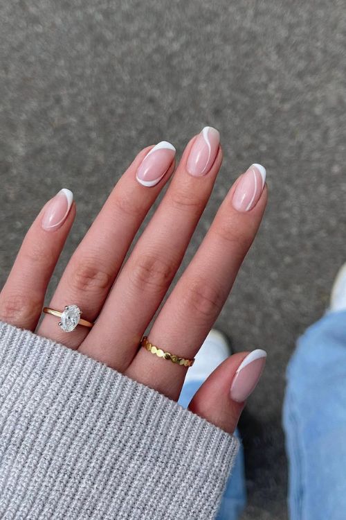30 Stunning Graduation Nail Designs to Celebrate Your Big Day in 2025 21 Modern French Twist