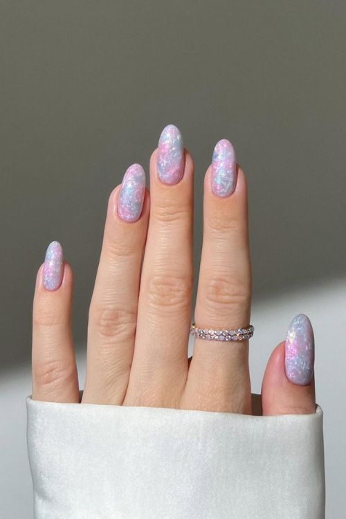 40 Prom Nails: Picture-Perfect Designs for Your Big Moment 36 Opal Dreamscape