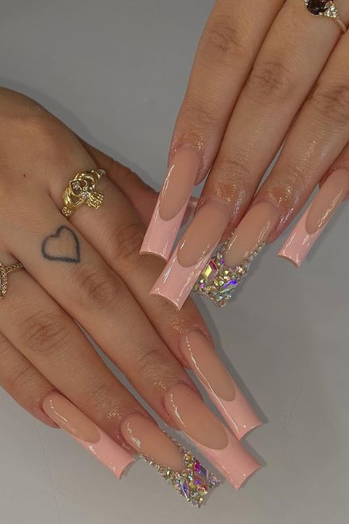 40 Prom Nails: Picture-Perfect Designs for Your Big Moment 15 Nude-Pink Elegance