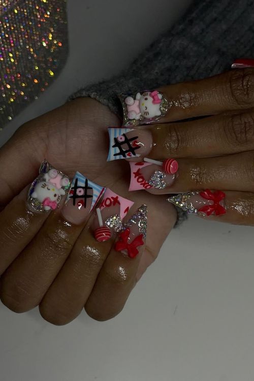 40 Prom Nails: Picture-Perfect Designs for Your Big Moment 29 Kawaii Fantasy Nails