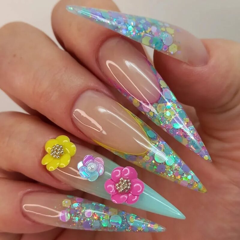 40 Prom Nails: Picture-Perfect Designs for Your Big Moment 40 nails by lucy rossington Candy Confetti Fantasy