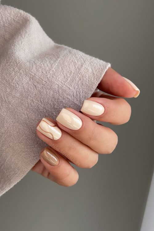30 Stunning Graduation Nail Designs to Celebrate Your Big Day in 2025 26 Elegant Cream Marble