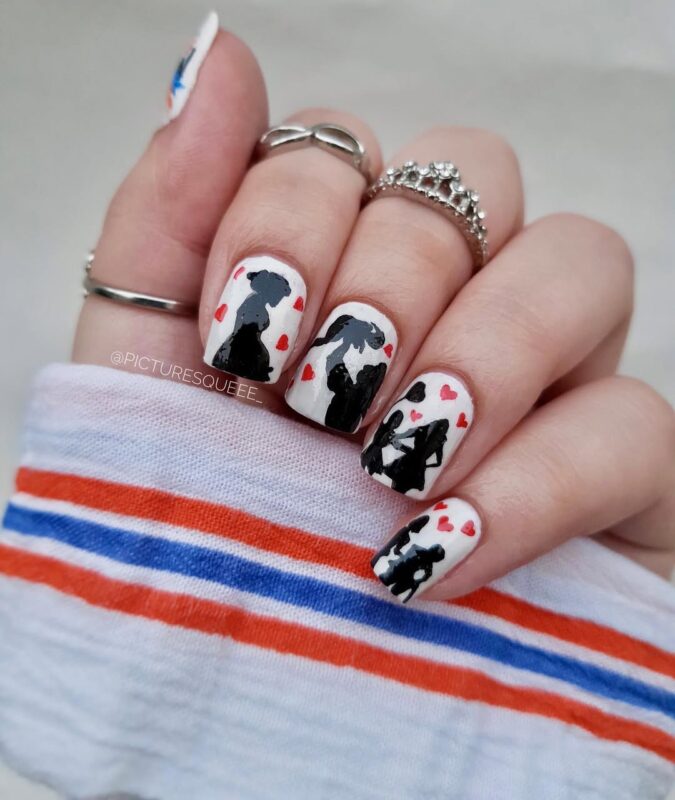25 Adorable Mother's Day Nail Art Designs to Celebrate Motherhood 20 picturesqueee Mother Child Silhouettes