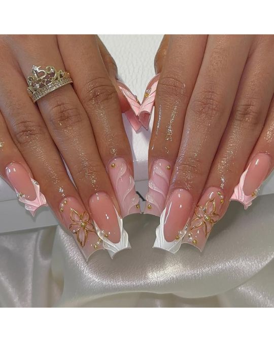 40 Beachy Nail Ideas for Every Style and Occasion 5 Royal Blush Fantasy