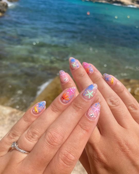 40 Beachy Nail Ideas for Every Style and Occasion 14 Underwater Wonderland